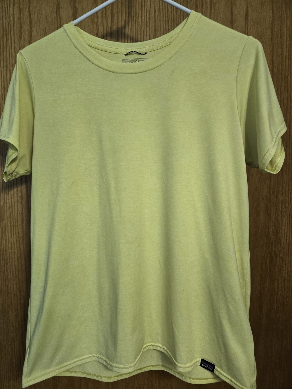 Patagonia Light Yellow Capilene Short Sleeve Tee